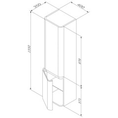 Пенал Am.Pm Sensation M30CHR0406TF дуб табачный