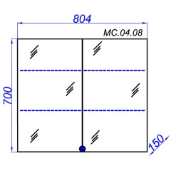 Комплект мебели Aqwella Аллегро 85 подвесной (2 ящика)