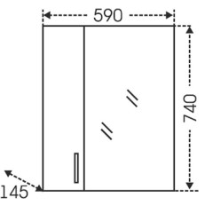 Зеркало-шкаф СаНта Дублин 60 L 123001