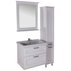 Зеркало ASB-Woodline Прато 70 белый массив ясеня