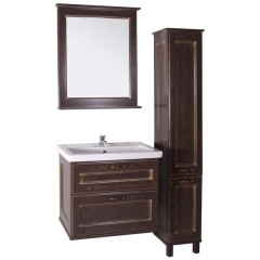 Зеркало ASB-Woodline Прато 70 орех массив ясеня