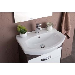 Тумба с раковиной Aquanet Грейс 60 дуб кантенбери (1 ящик, 2 дверцы) 00198374 + 00182641