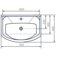 Комплект мебели Aquanet Грейс 65 дуб кантенбери (2 ящика) 00198807