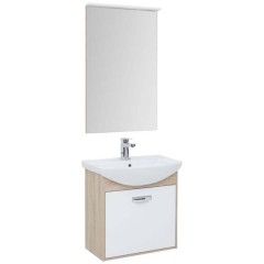 Тумба с раковиной Aquanet Грейс 65 дуб сонома (1 ящик) 00198375 + 00182642