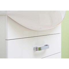 Тумба с раковиной Aquanet Ирис 65 белый (2 ящика) 00198383 + 00182642
