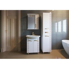 Тумба с раковиной ASB-Mebel Алекса 60 белый/золото