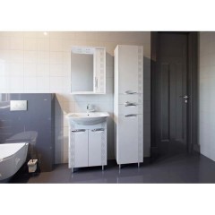 Тумба под раковину ASB-Mebel Алекса 60 белый/серебро