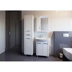 Пенал ASB-Mebel Алекса 40 L белый/серебро