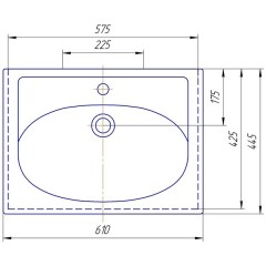 Тумба с раковиной ASB-Mebel Мессина 60 квадро