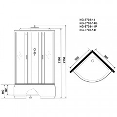 Душевая кабина Niagara Classic NG-6708-14