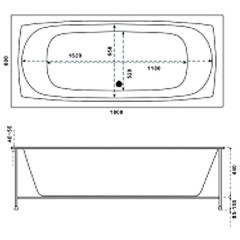 Ванна акриловая Альбатрос Сорренто 180