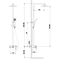 Душевая система Timo Selene SX-1041 chrome