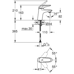 Смеситель для раковины Grohe Eurostyle New 23715003