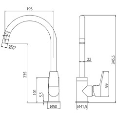 Смеситель для кухни Edelform-EFP Gris GS1808