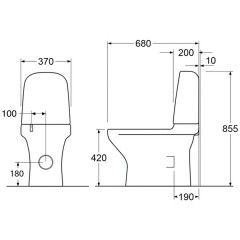 Унитаз Gustavsberg Estetic 8300 Hygienic Flush GB1183002R1231 (без сиденья)