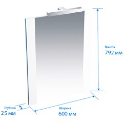 Зеркало Triton Ника 60 чёрный 004.42.0600.001.01.04.U