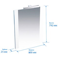 Зеркало Triton Ника 90 белый 004.42.0900.001.01.01.U