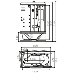 Душевая кабина SSWW BU103A L