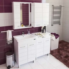 Тумба с раковиной СаНта Омега 60 напольная белый