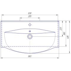Тумба с раковиной ASB-Mebel Андрия 85
