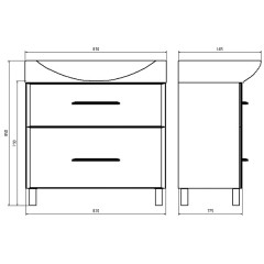 Тумба под раковину ASB-Mebel Андрия 85