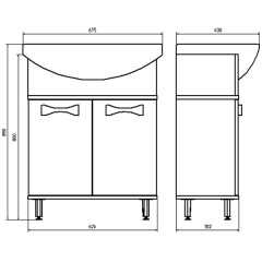Комплект мебели ASB-Mebel Мираж 65
