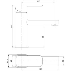 Смеситель для раковины Bennberg 111020 Chrome
