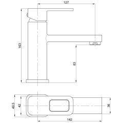 Смеситель для раковины Bennberg 111021 Chrome