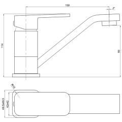 Смеситель для раковины Bennberg 11P020 Chrome