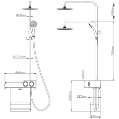 Душевая система Gllon GL-SF1701LW-S
