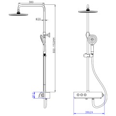 Душевая система Gllon GL-SF2033LW-S