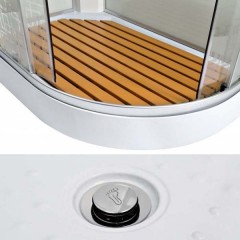 Душевая кабина Deto EM1511 L с гидромассажем и электрикой