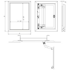 Люк под плитку Практика Евроформат АТР 300x600