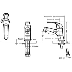 Набор для ванной комнаты Bravat Fit F00315C