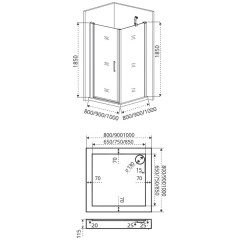 Душевое ограждение GooDDooR Fantasy CR-100-F-CH