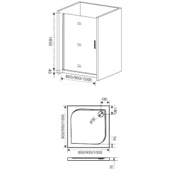 Душевая дверь GooDDooR Fantasy DR-100-F-CH