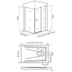 Стенка боковая GooDDooR Fantasy SP-90-F-CH