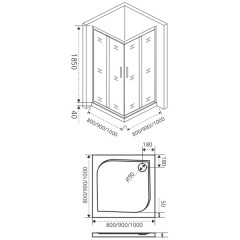 Душевое ограждение GooDDooR Infinity CR-100-G-CH
