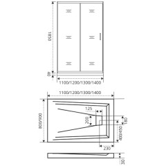 Душевая дверь GooDDooR Infinity WTW-120-S-CH