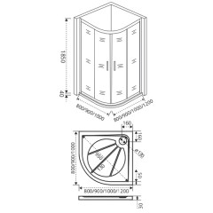 Душевое ограждение GooDDooR Jazze R-100-G-BR