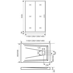 Душевая дверь GooDDooR Jazze WTW-120-C-BR