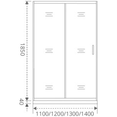 Душевая дверь GooDDooR Latte WTW-120-C-WE