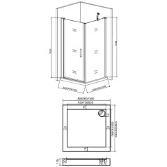 Душевое ограждение GooDDooR Pandora CR-100-T-CH