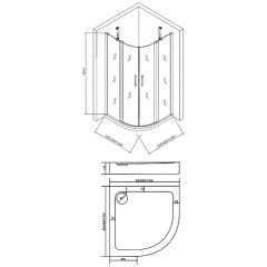 Душевое ограждение GooDDooR Pandora R-90-T-CH