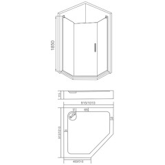 Душевое ограждение GooDDooR Pandora PNT-100-T-CH