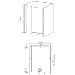 Душевая дверь GooDDooR Pandora WTW-120-T-CH