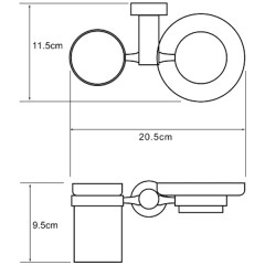 Держатель стакана и мыльницы WasserKRAFT Donau K-9426