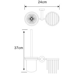 Держатель ёршика и освежителя воздуха WasserKRAFT Donau K-9435