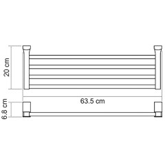 Полка для полотенец WasserKRAFT Leine White K-5011WHITE