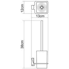 Ёршик для унитаза подвесной WasserKRAFT Leine White K-5027WHITE